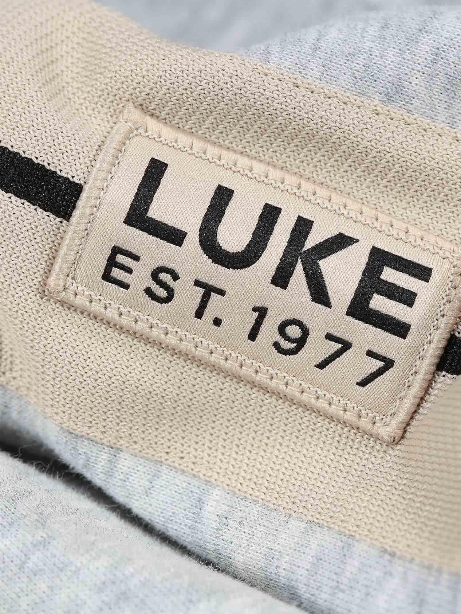Product image 6 of 6, which shows LUKE 1977 Massachusetts Sweatshirt, Mid Marl Grey/Cream, XS