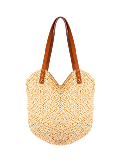 Bloom & Bay Leonie Woven Bag, Cream
