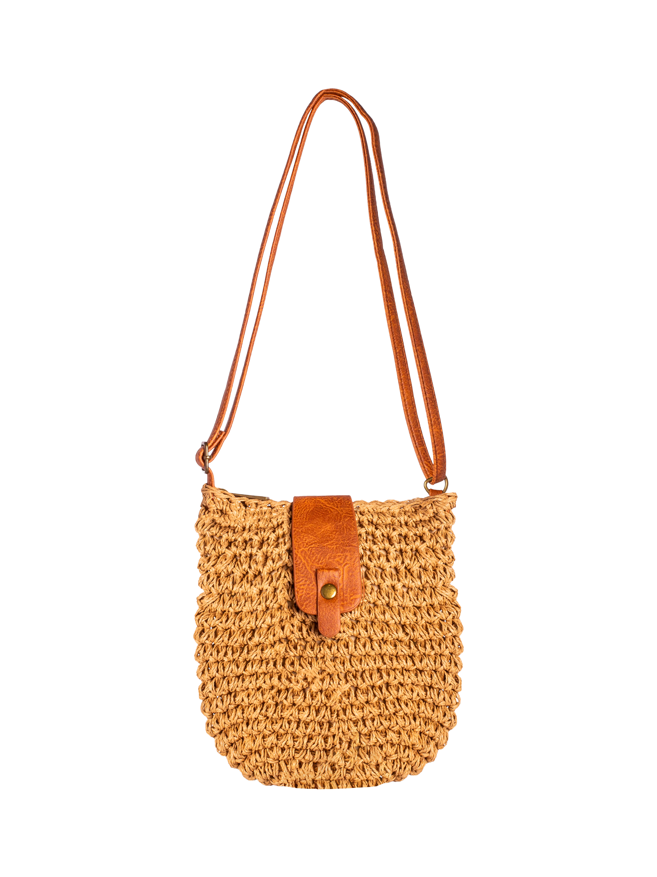 Product image 1 of 4, which shows Bloom & Bay Ella Shoulder Bag, Natural