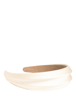 Bloom & Bay Arrabelle Satin Headband, Cream, Cream