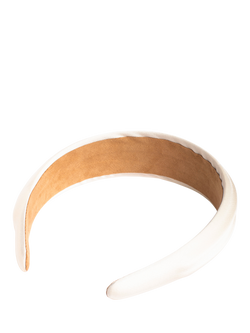 Bloom & Bay Arrabelle Satin Headband, Cream - view 2, Cream
