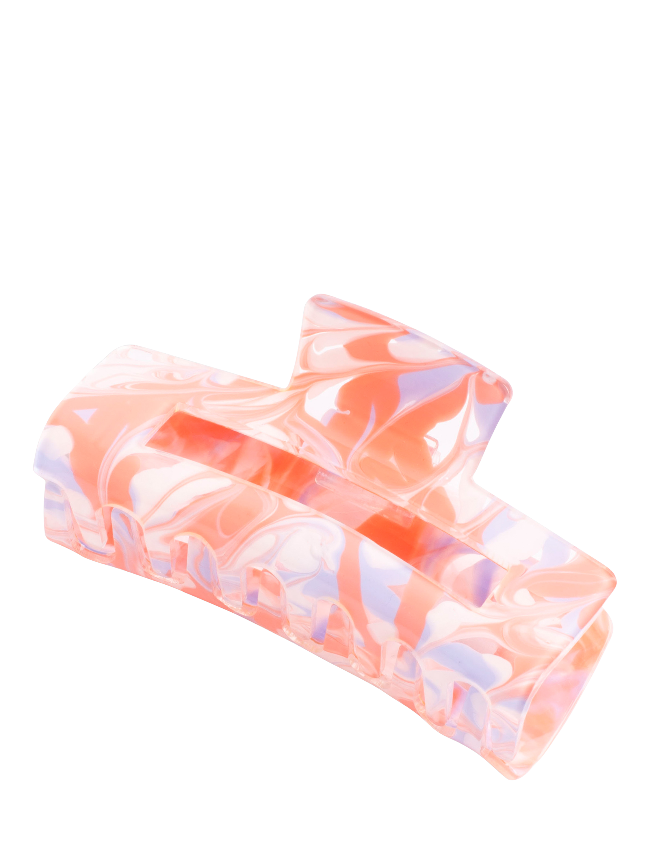 Product image 1 of 4, which shows Bloom & Bay Dahlia Hair Clip, Coral