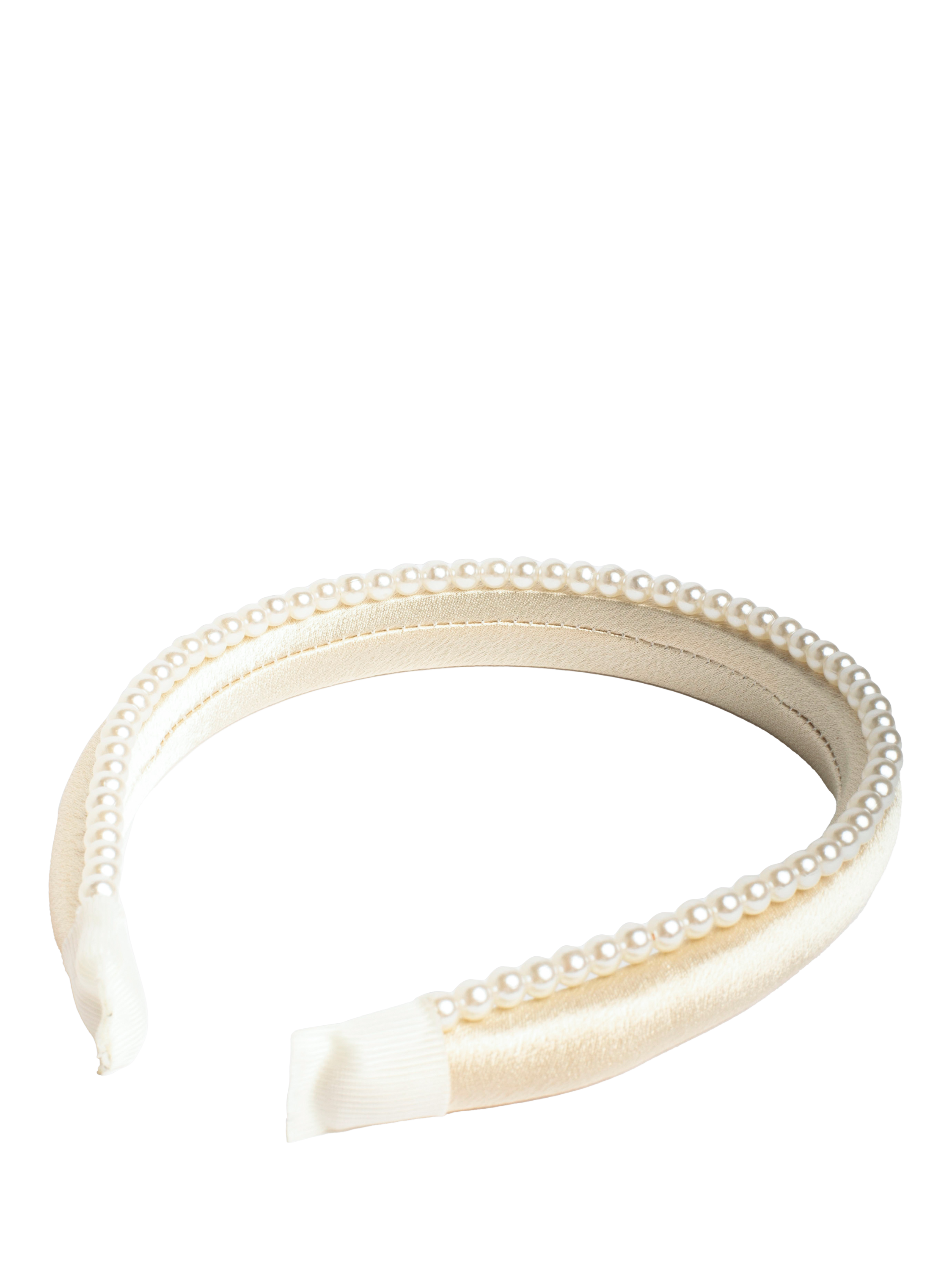Product image 2 of 4, which shows Bloom & Bay Hyacinth Pearl Detail Headband, Cream