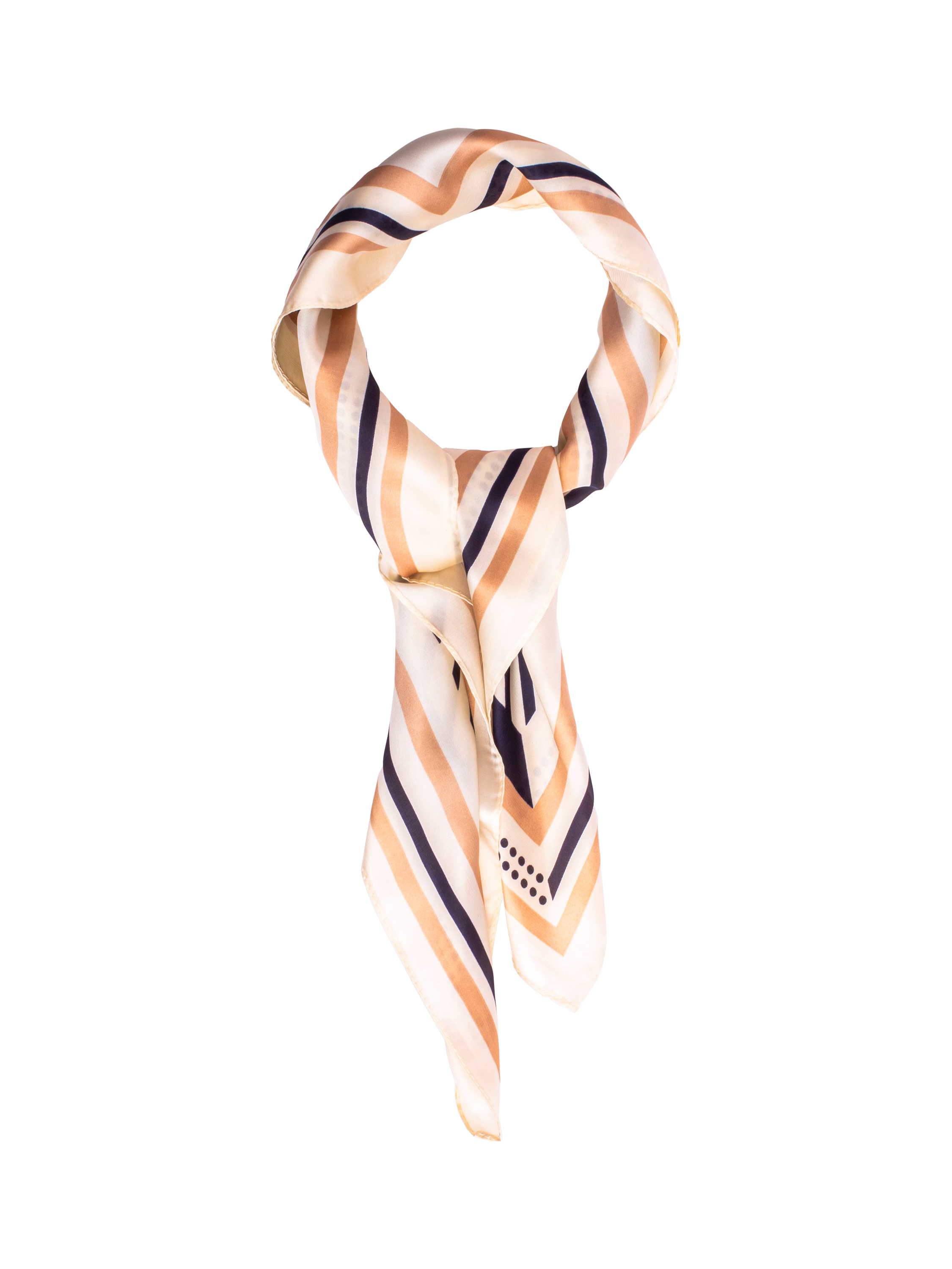 Product image 1 of 5, which shows Bloom & Bay Iris Geometric Satin Scarf, Navy