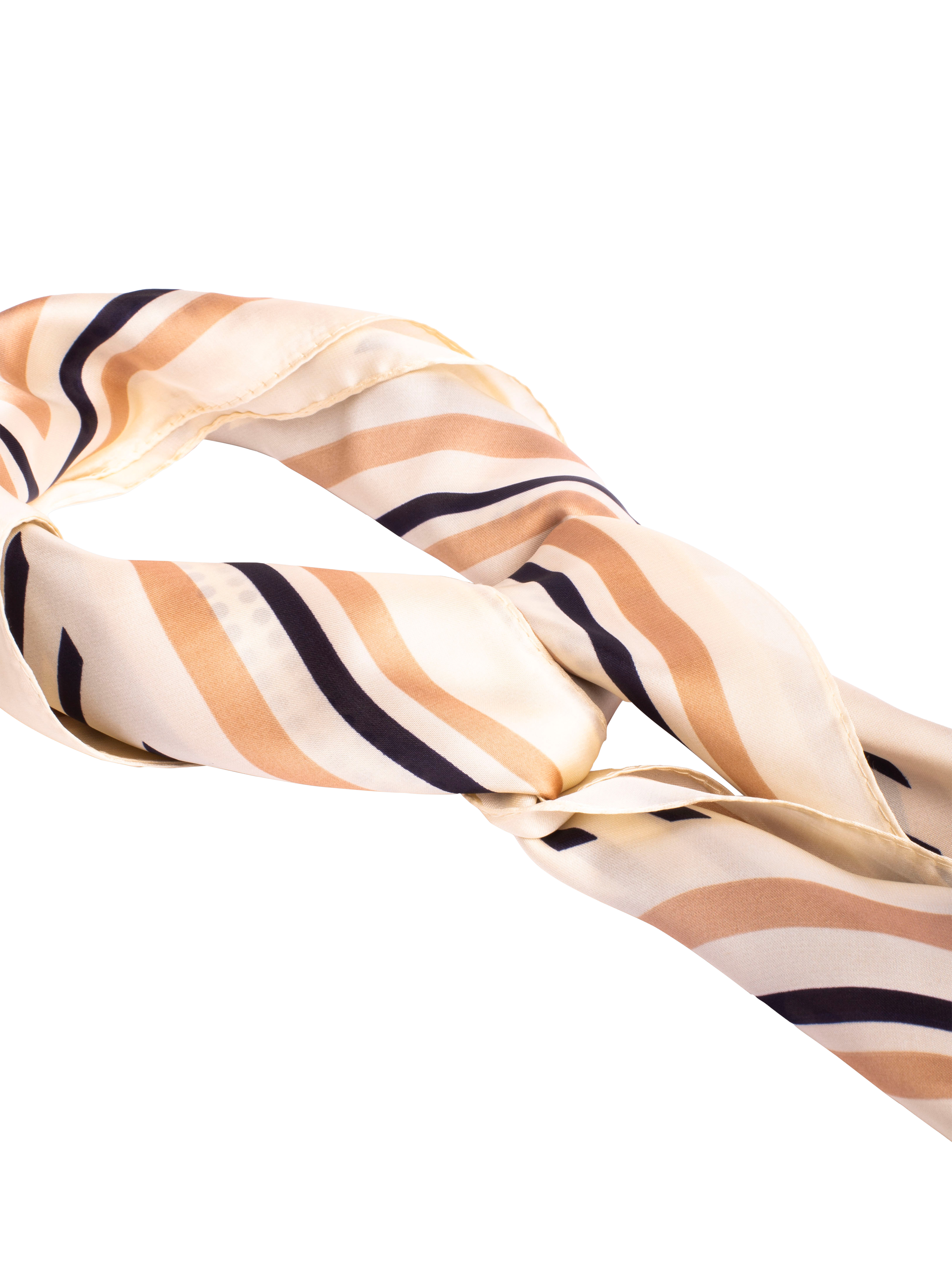 Product image 3 of 5, which shows Bloom & Bay Iris Geometric Satin Scarf, Navy