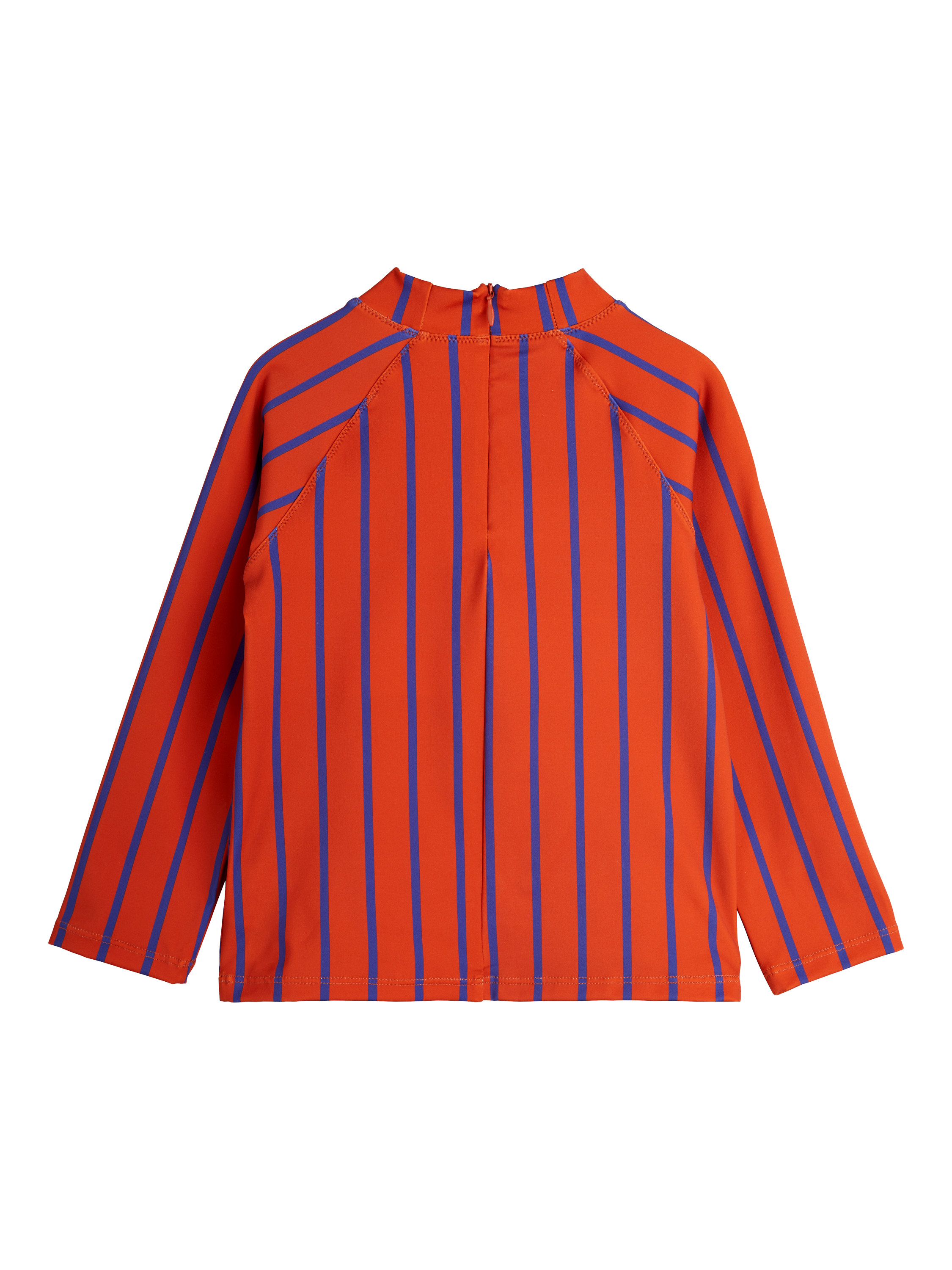 Product image 2 of 3, which shows Mini Rodini Kids' Long Sleeve UV Swim Top, Red Stripe, 18-36 months