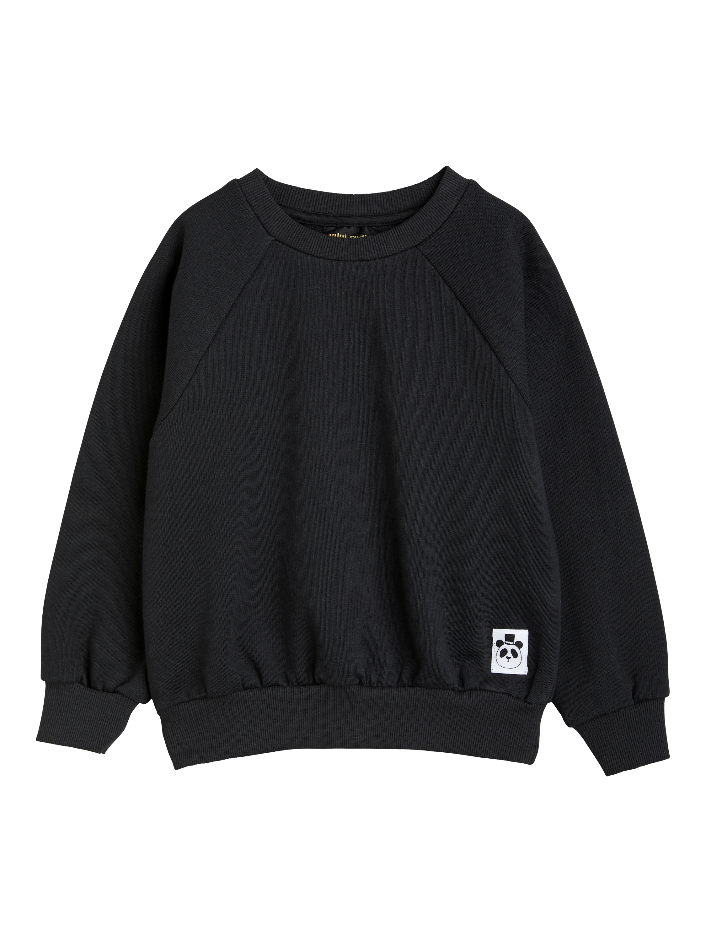 Product image 1 of 4, which shows Mini Rodini Kids' Organic Cotton Sweatshirt, Black, 1-4 months