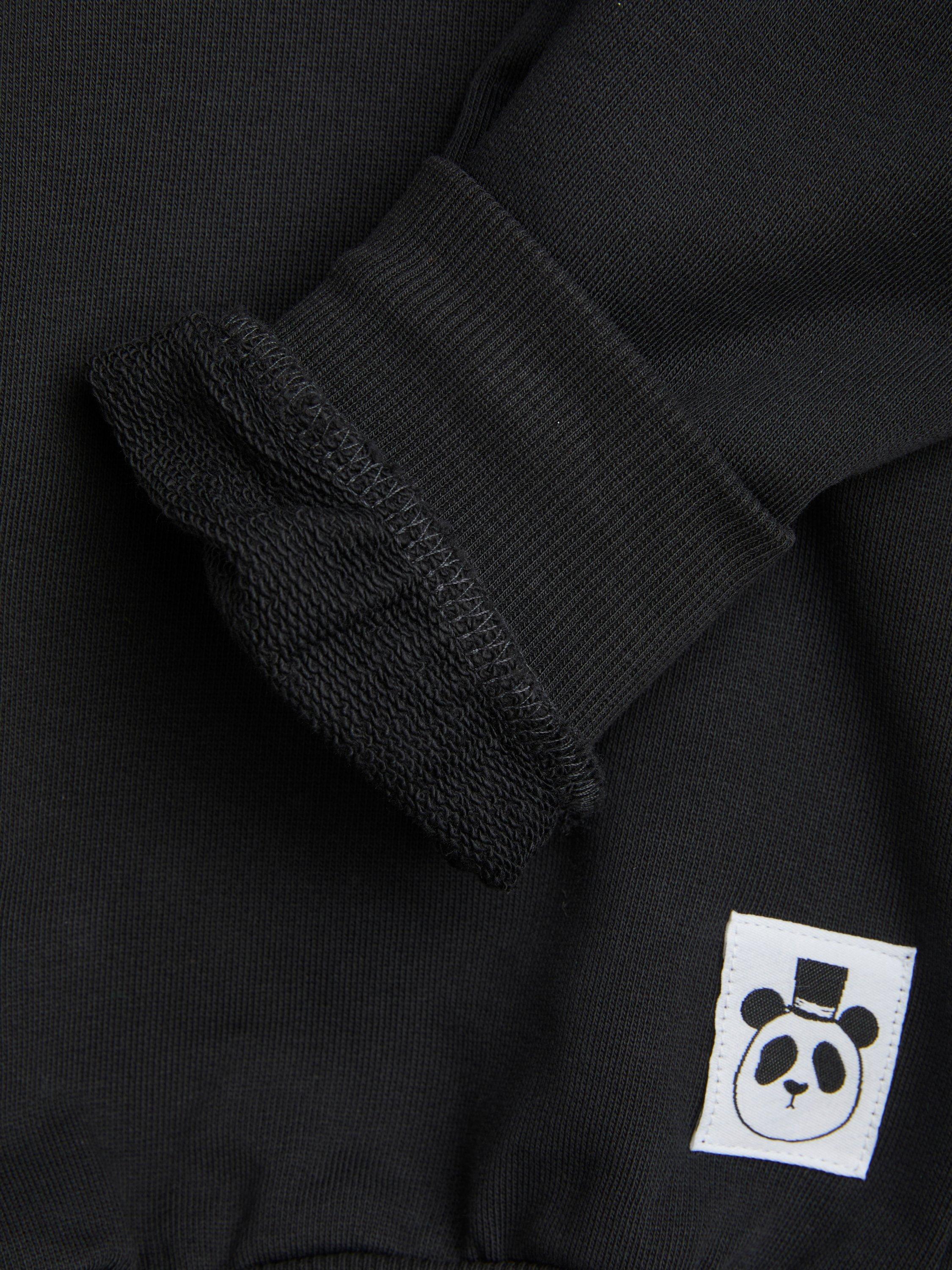 Product image 4 of 4, which shows Mini Rodini Kids' Organic Cotton Sweatshirt, Black, 1-4 months