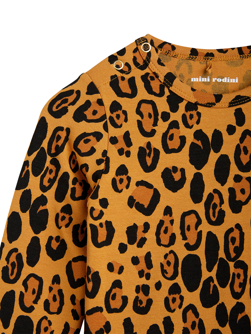 Product image 3 of 3, which shows Mini Rodini Baby Animal Bodysuit, Leopard Print, 1-4 months