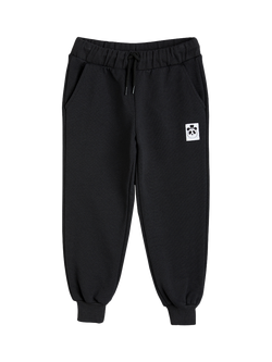 Mini Rodini Kids' Organic Cotton Joggers, Black, Black