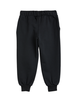 Mini Rodini Kids' Organic Cotton Joggers, Black - view 2, Black