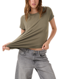 MY ESSENTIAL WARDROBE Short Sleeve Top, Khaki