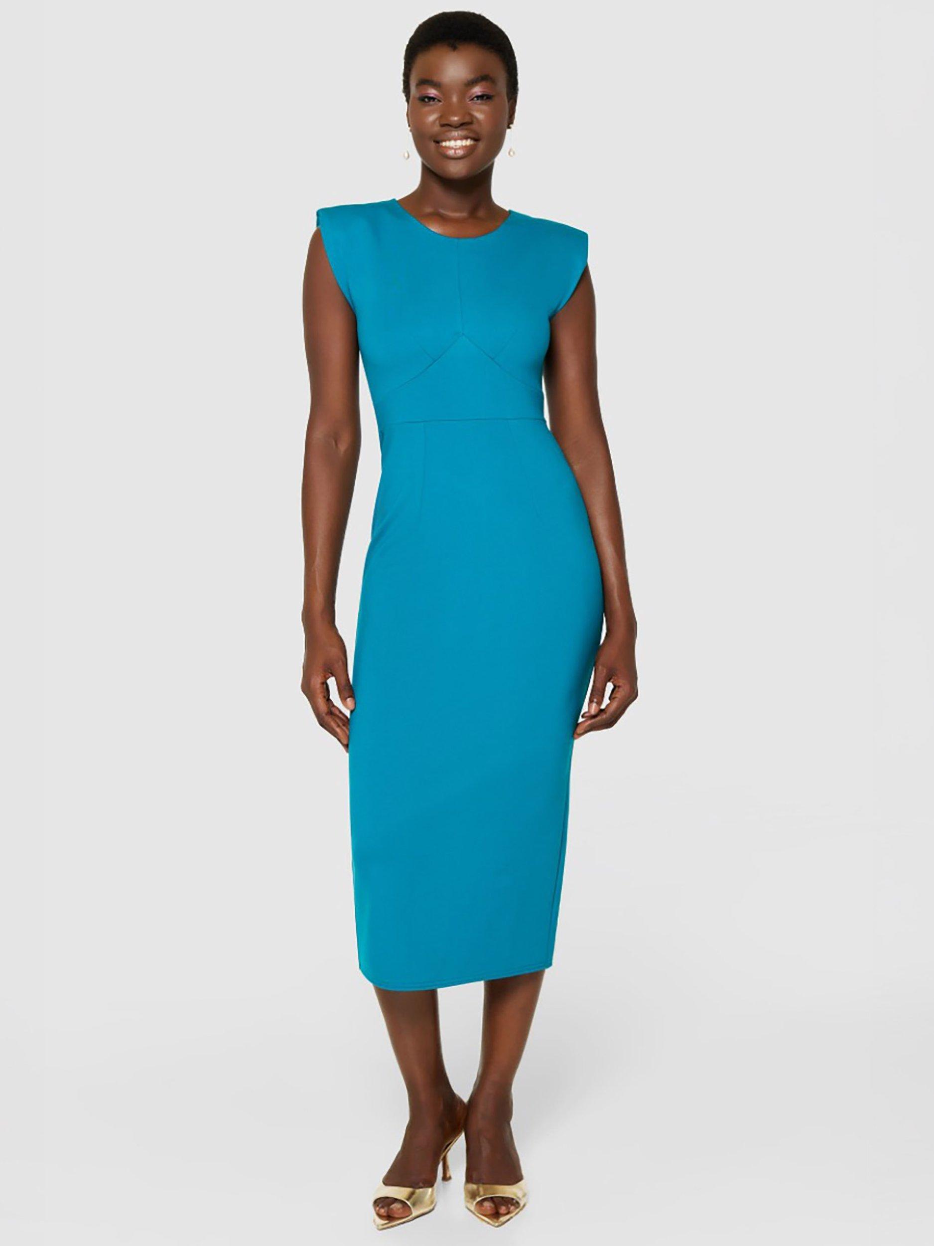 Closet London Pencil Sleeveless Dress, Turquoise