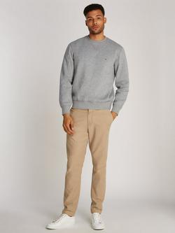 Tommy Hilfiger Cotton Blend Essential Fleece Sweatshirt, Medium Grey Heather