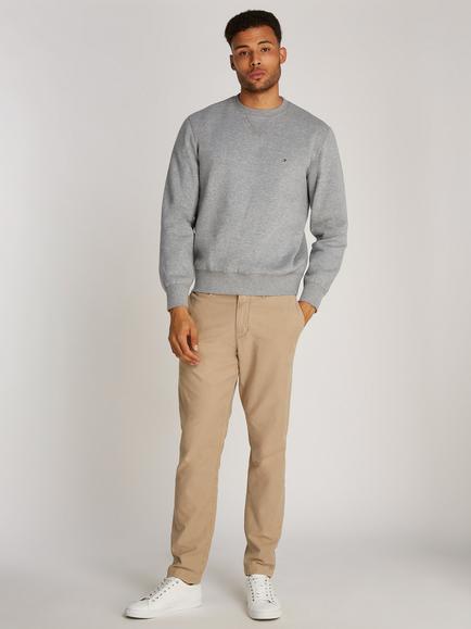 Tommy Hilfiger Cotton Blend Essential Fleece Sweatshirt, Medium Grey Heather