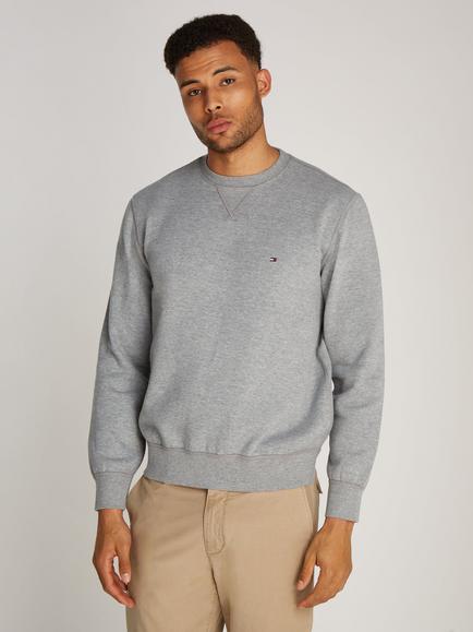Tommy Hilfiger Cotton Blend Essential Fleece Sweatshirt - view 2, Medium Grey Heather