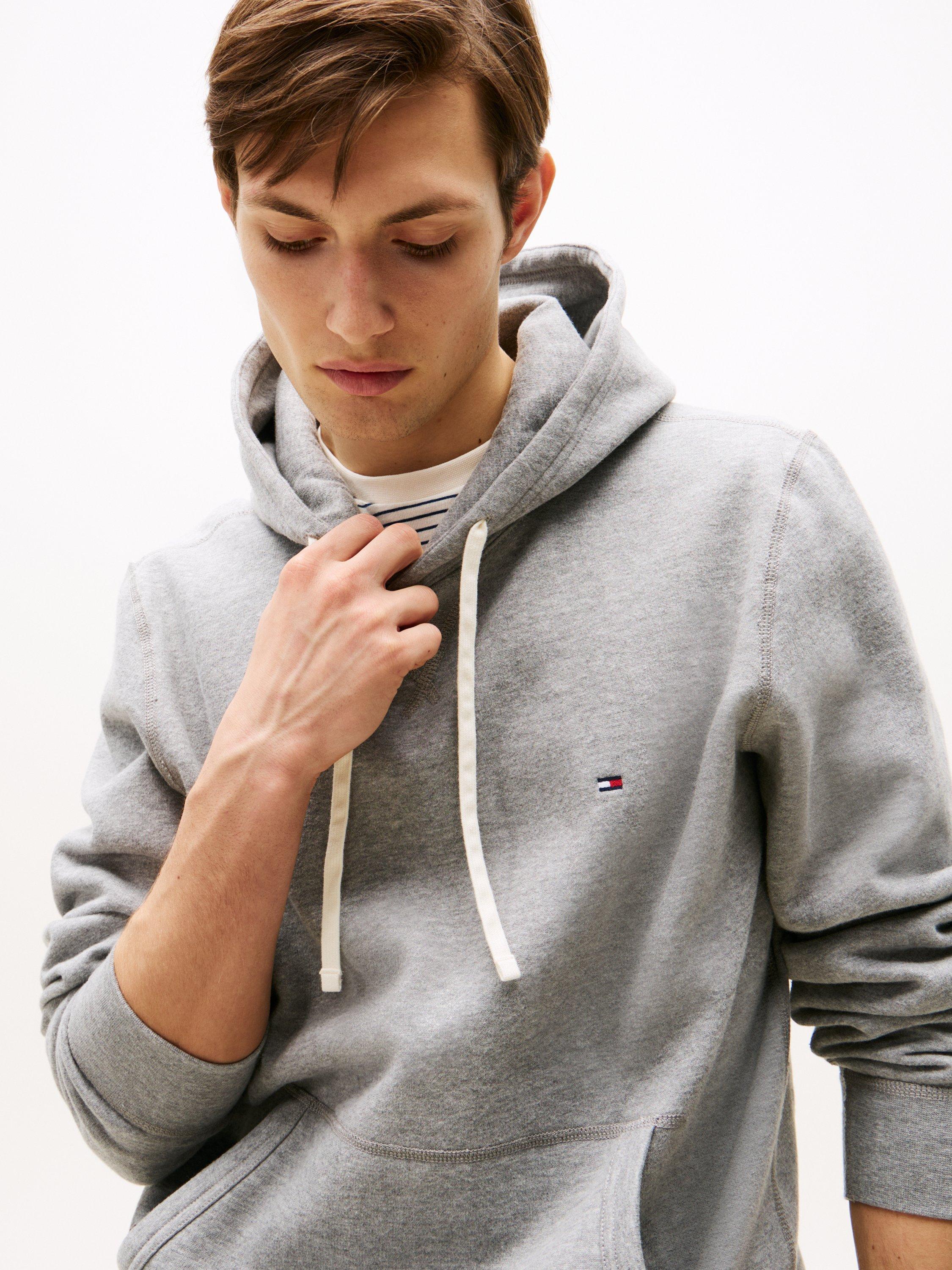 Product image 4 of 6, which shows Tommy Hilfiger Essential Fleece Hoodie, Medium Grey Heather, S