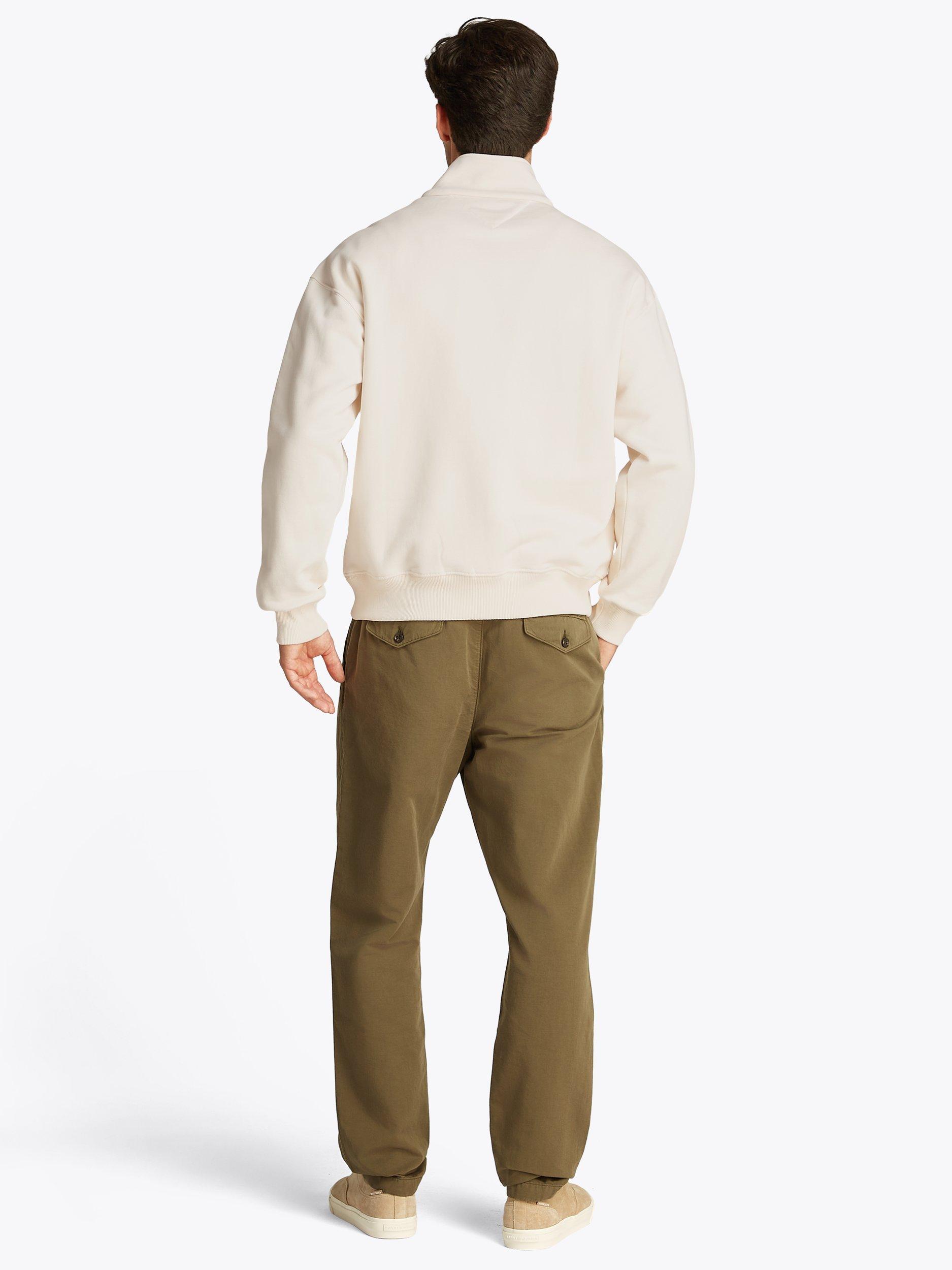 Product image 3 of 6, which shows Tommy Hilfiger Monotype Quarter Zip Sweatshirt, Ivory Petal, M