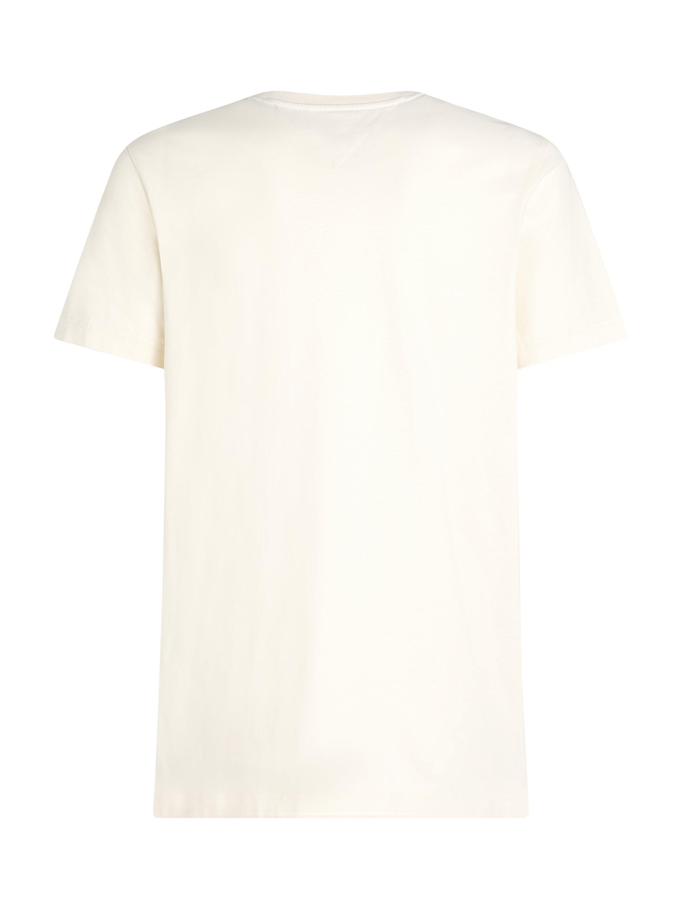 Product image 6 of 6, which shows Tommy Hilfiger Cotton Regular Fit Short Sleeve Graphic T-Shirt, Ivory Petal, S