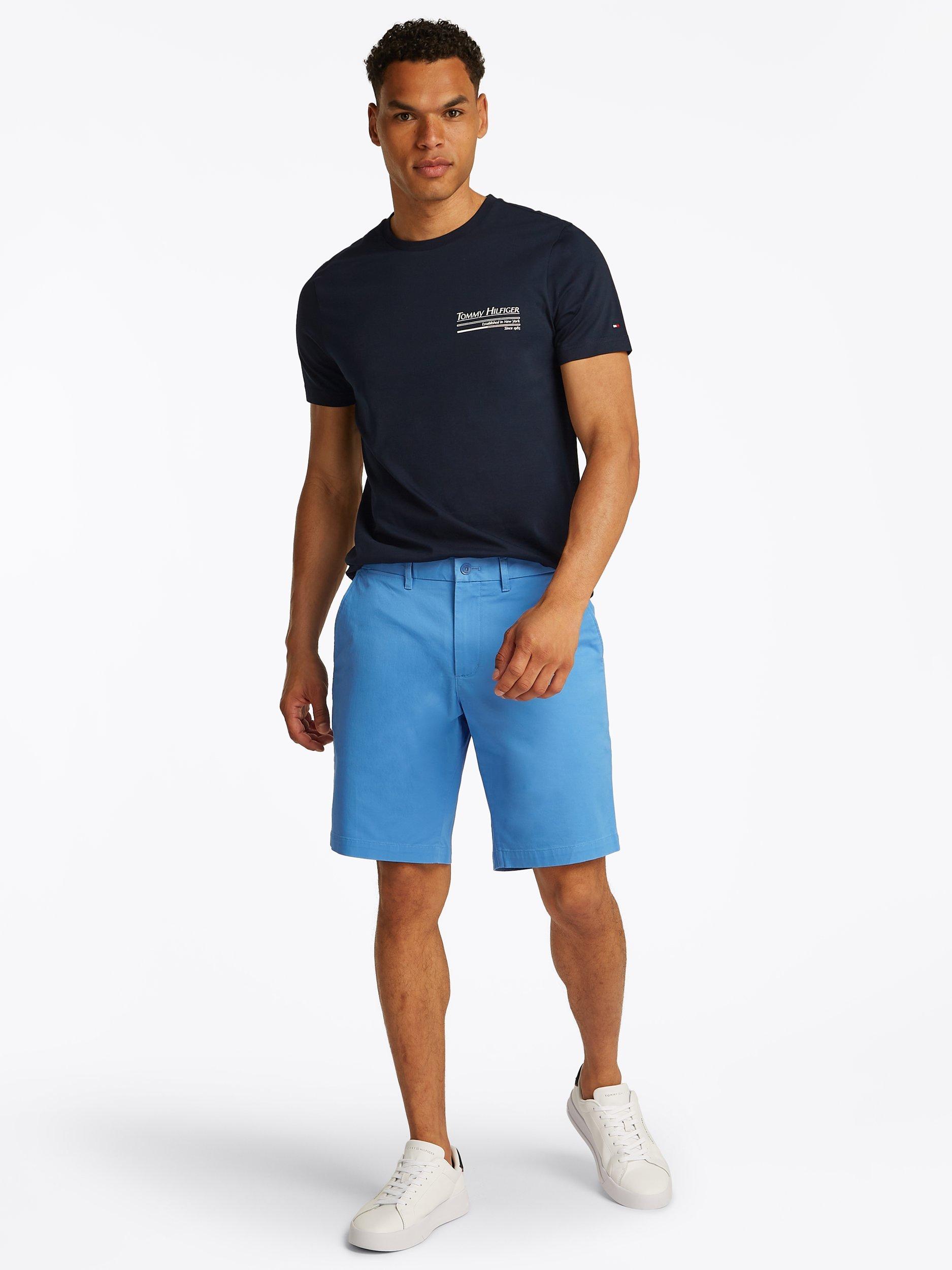 Product image 2 of 6, which shows Tommy Hilfiger Cotton Regular Fit Short Sleeve Back Graphic T-Shirt, Desert Sky, M