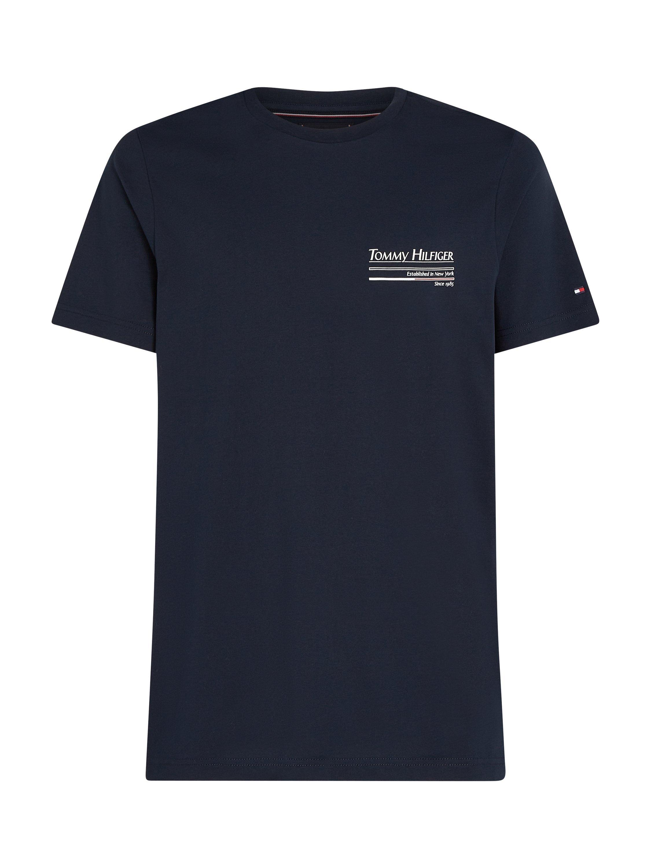 Product image 5 of 6, which shows Tommy Hilfiger Cotton Regular Fit Short Sleeve Back Graphic T-Shirt, Desert Sky, M
