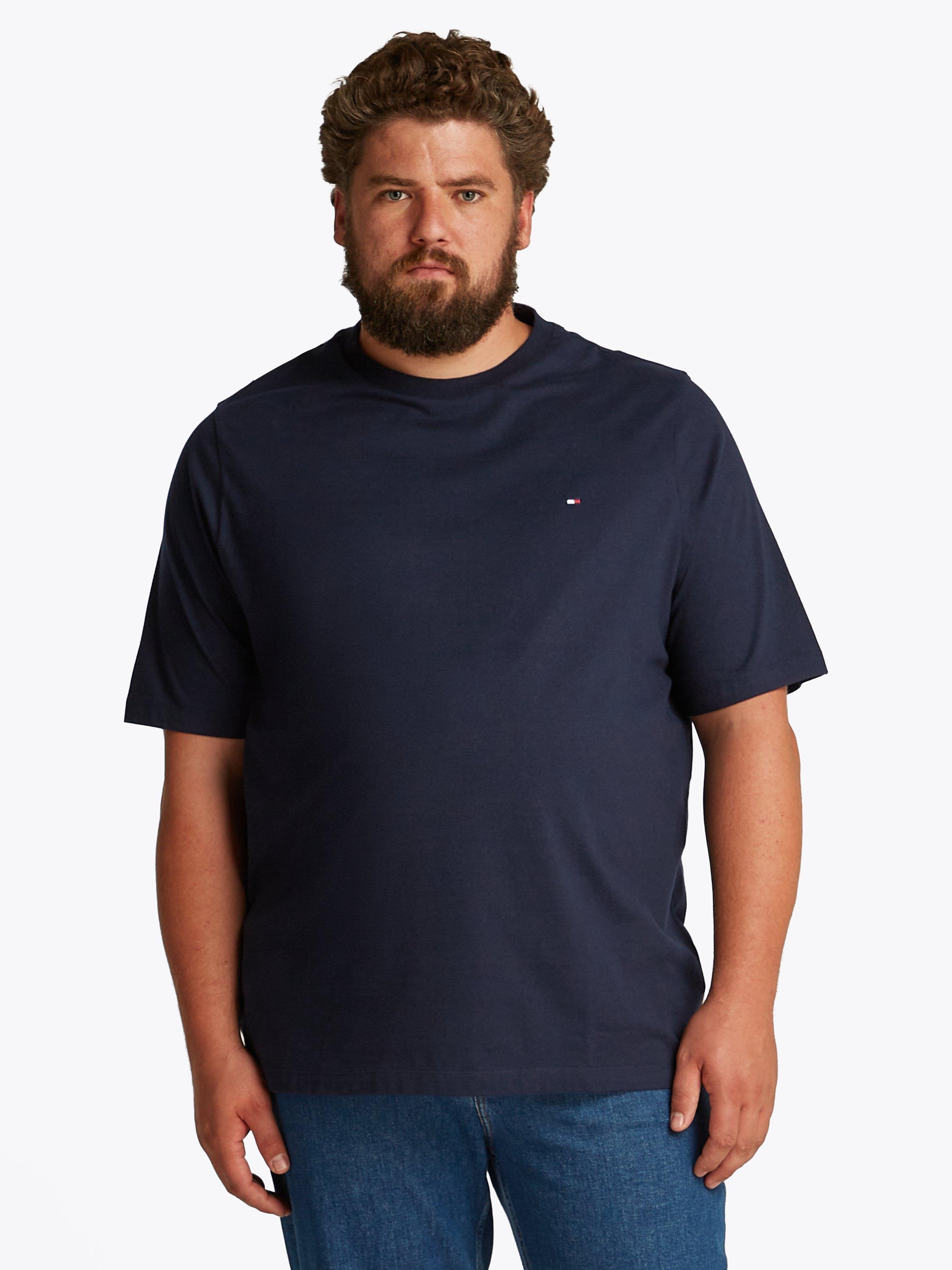 Product image 1 of 7, which shows Tommy Hilfiger Essential Cotton Regular Fit Short Sleeve T-Shirt, Desert Sky, XXXL