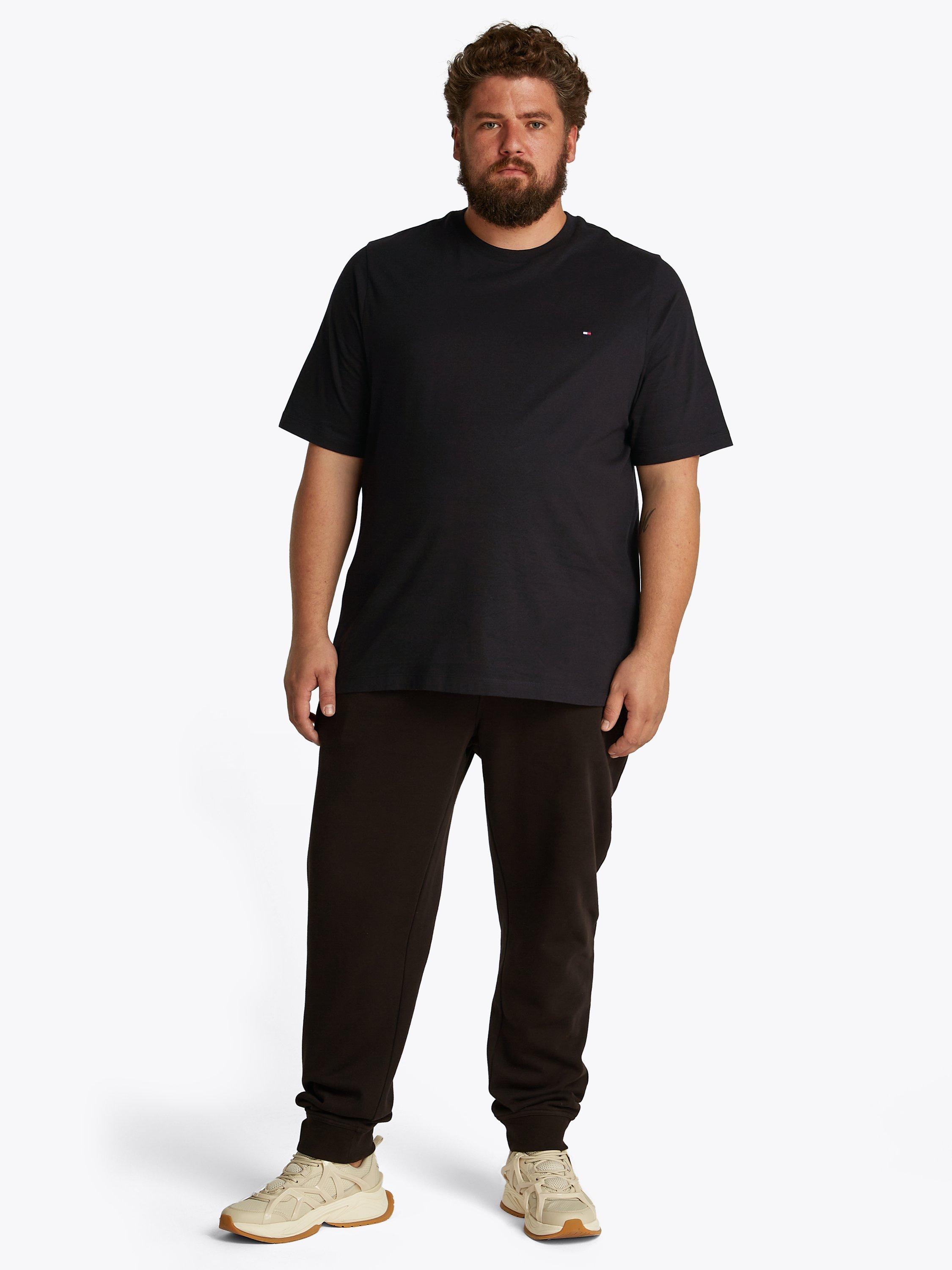 Product image 2 of 7, which shows Tommy Hilfiger Essential Cotton Regular Fit Short Sleeve T-Shirt, Black, XXXL