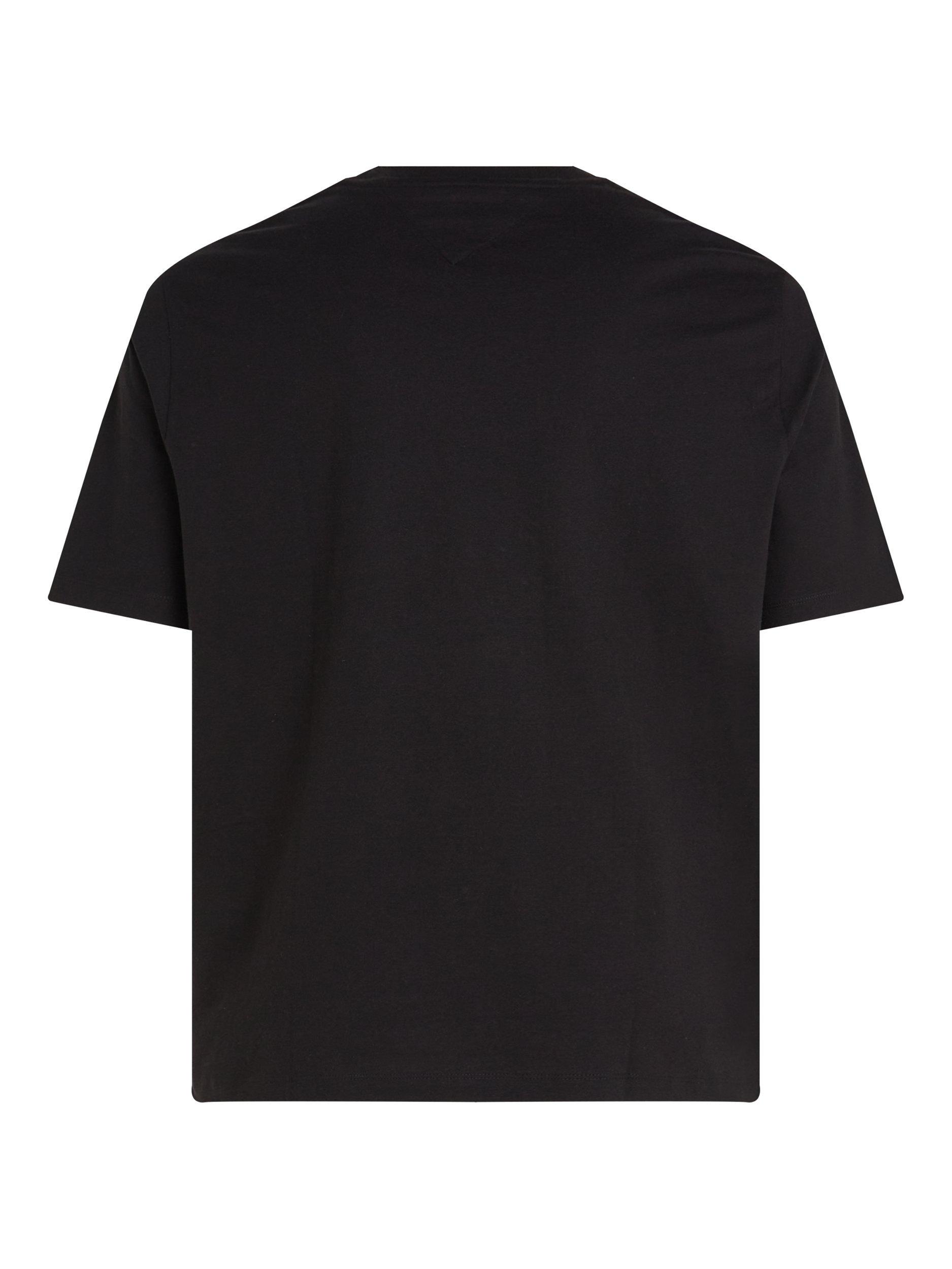 Product image 7 of 7, which shows Tommy Hilfiger Essential Cotton Regular Fit Short Sleeve T-Shirt, Black, XXXL