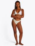 Tommy Hilfiger Repeat Logo Unpadded Triangle Bra, Ice Grey Heather