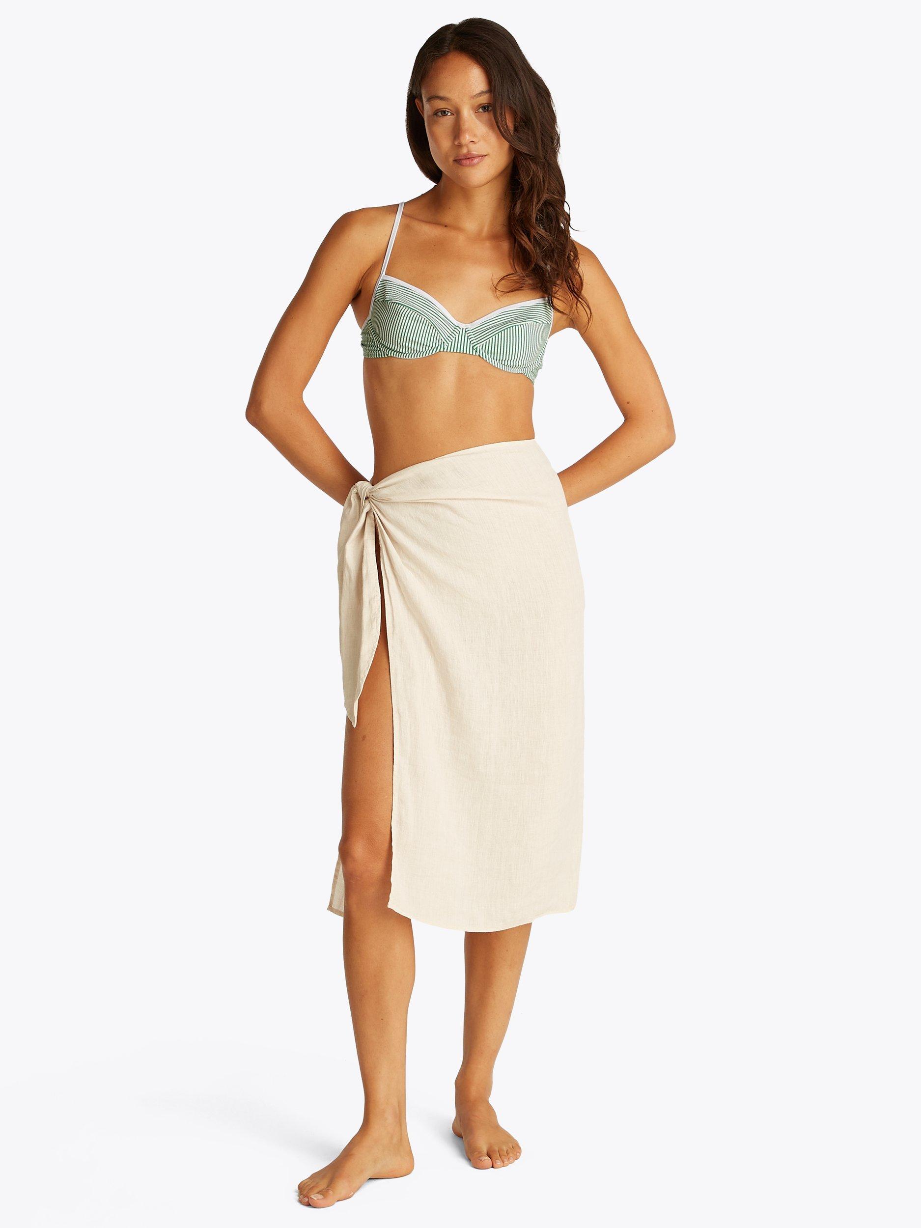 Product image 2 of 4, which shows Tommy Hilfiger Demi Cup Bikini Top, Radiant Green/ White, 34A