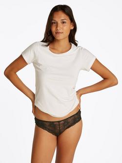 Tommy Hilfiger Floral Lace Brazilian Knickers, Black - view 2, Black