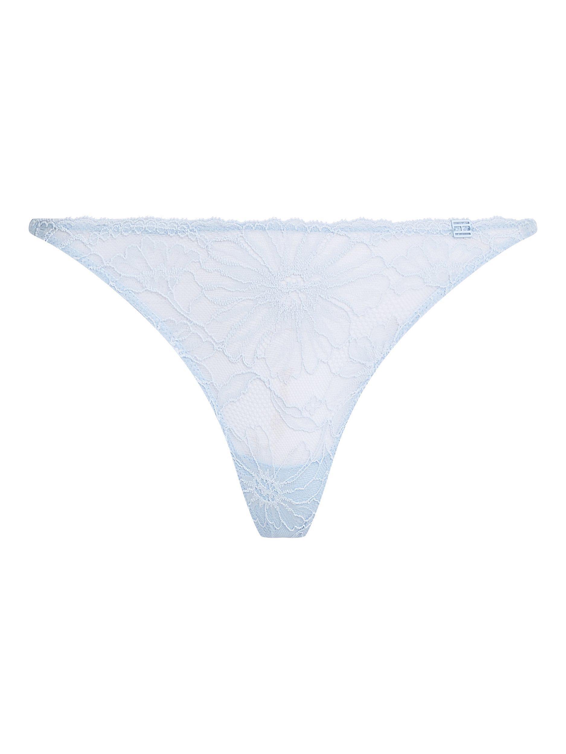 Product image 4 of 4, which shows Tommy Hilfiger Lace Tanga Thong, Sweet Blue, XS