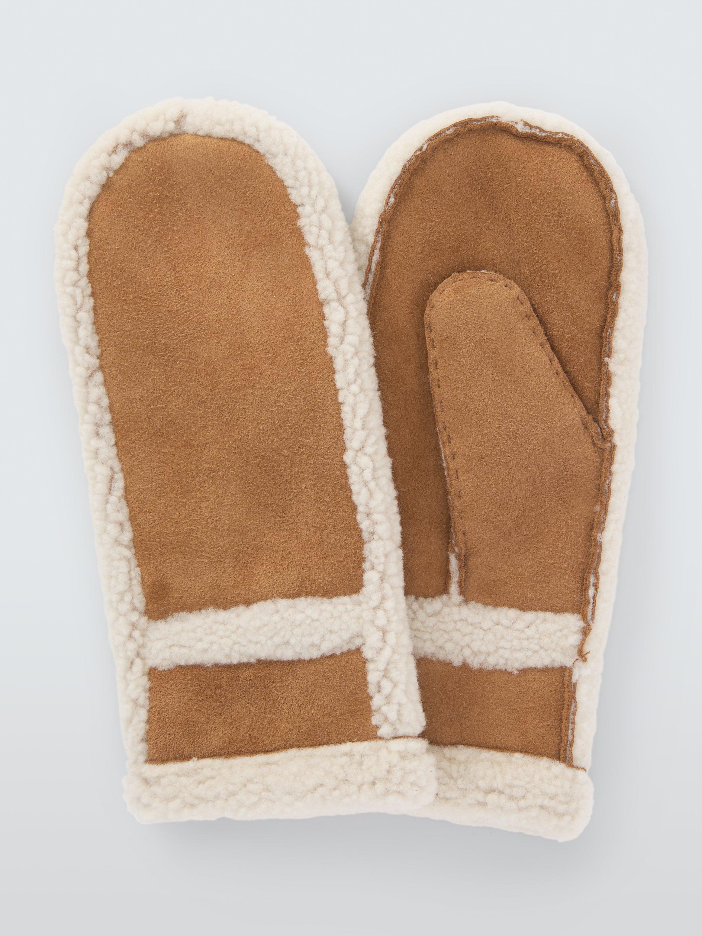 John Lewis Sheepskin Mittens, Tan