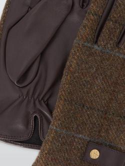 John Lewis Moon Wool Check Gloves, Multi - view 2, Multi