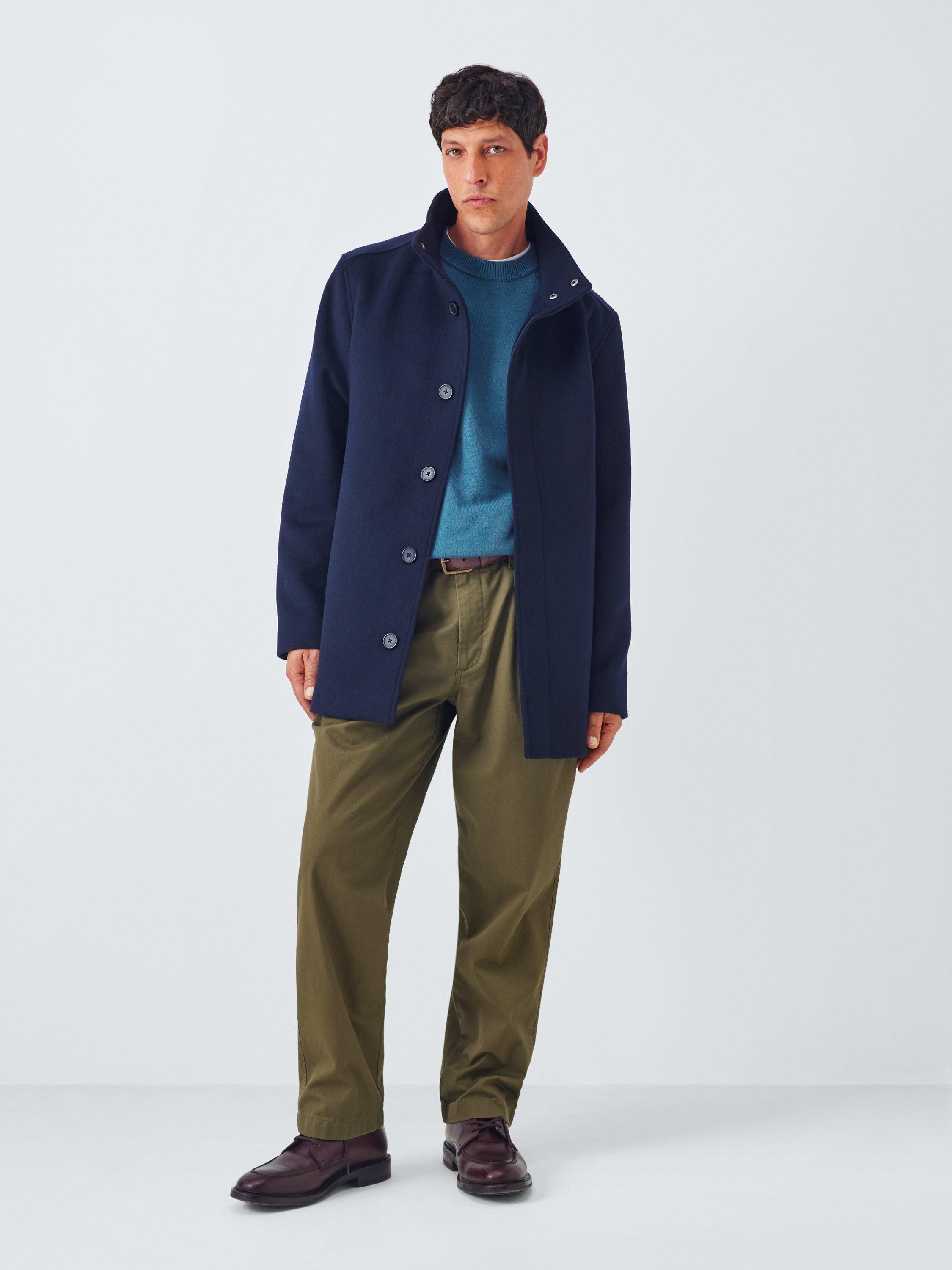 Product image 3 of 6, which shows John Lewis Cotton with Cashmere Crew Neck Jumper, Blue Wing Teal, L