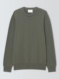 John Lewis Cotton Blend with Cashmere Crew Neck Jumper, Seal Grey