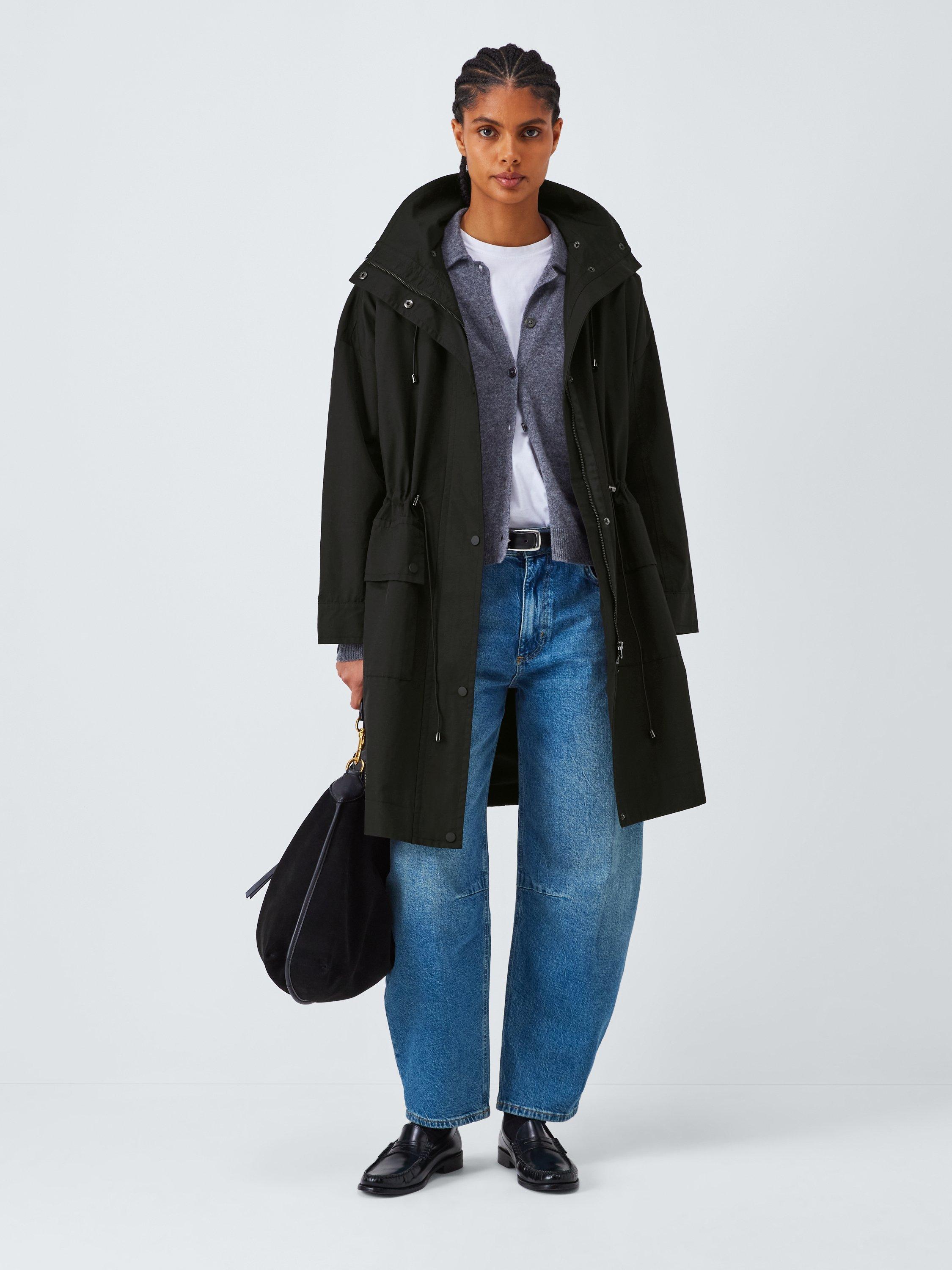 Product image 3 of 6, which shows John Lewis Hooded Parka Coat, Black, 8