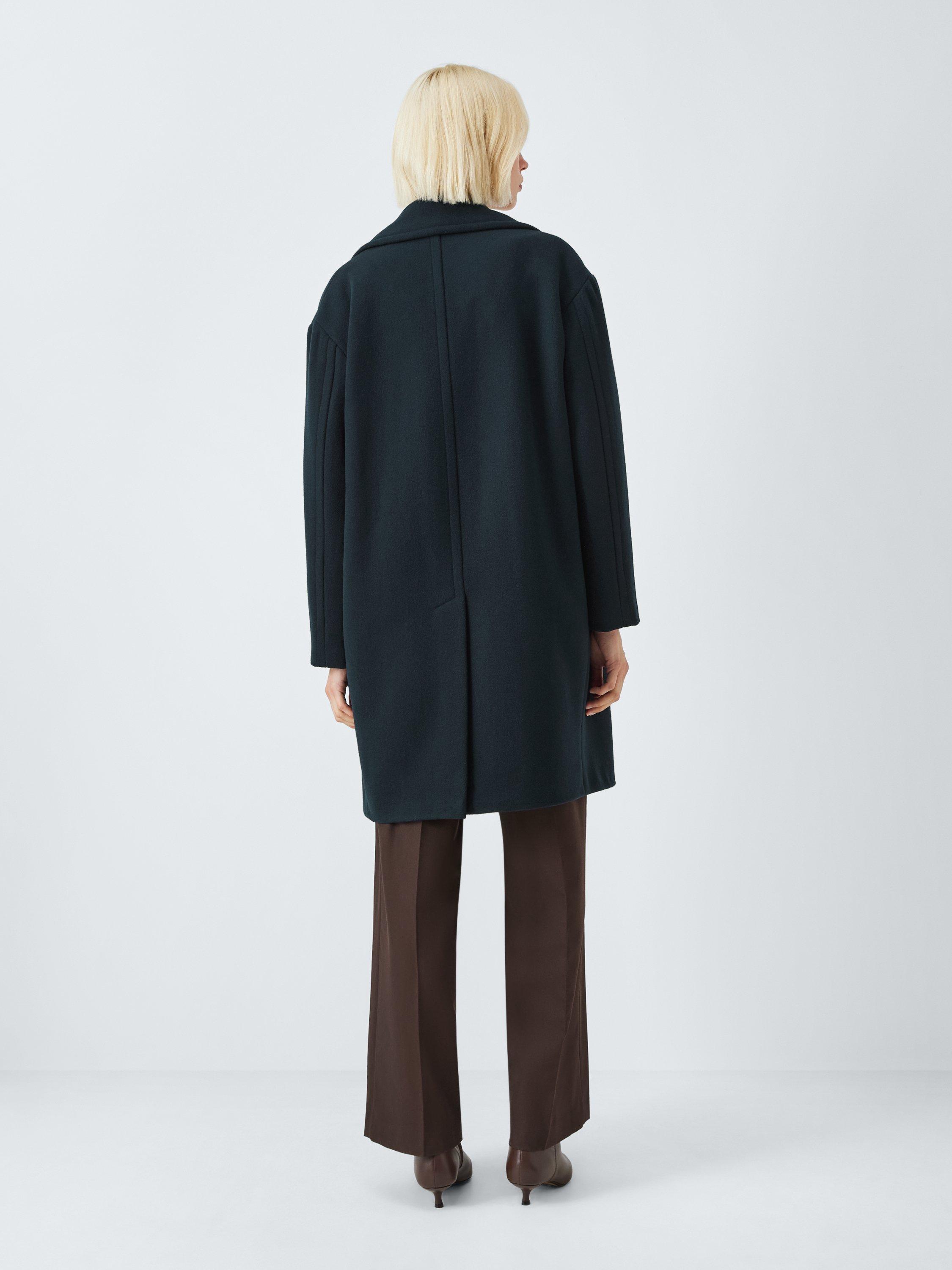 Product image 3 of 6, which shows John Lewis Double Breasted Wool Blend Peacoat, Navy, 12