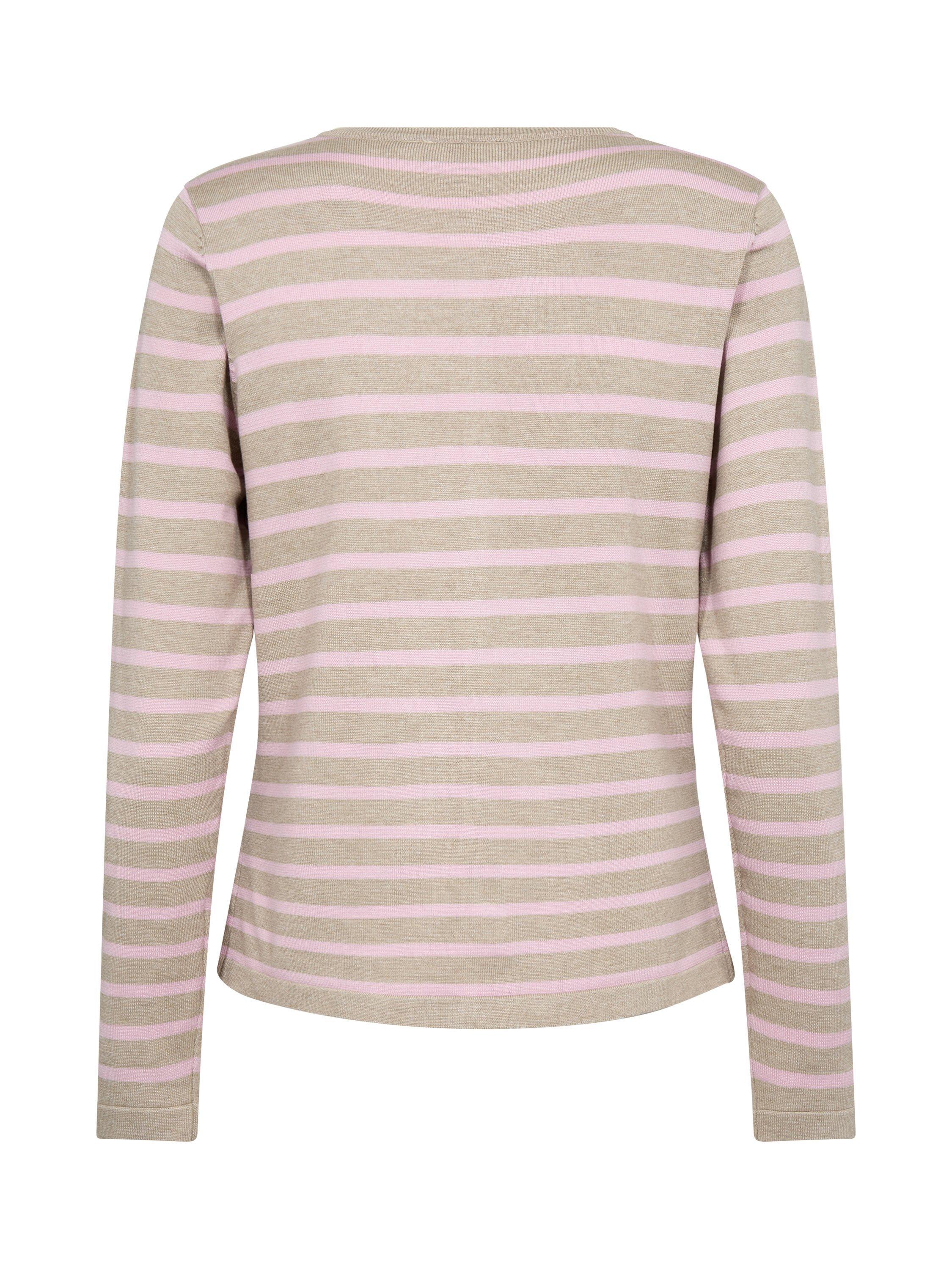 Product image 6 of 6, which shows Saint Tropez Mila Stripe Cardigan, Pink/Multi, XS