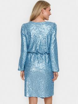 Saint Tropez Jada Sequin Dress, Smoke Blue - view 2, Smoke Blue