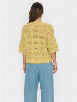 Saint Tropez Justine Pattern Knit Jumper, Pampas - view 2, Pampas