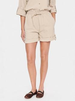 Saint Tropez Zalinda High Waist Shorts, Plaza Taupe