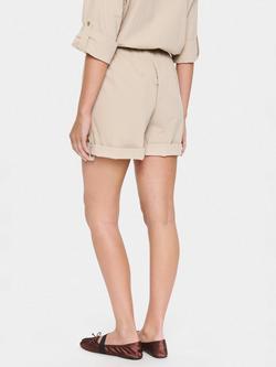 Saint Tropez Zalinda High Waist Shorts - view 2, Plaza Taupe