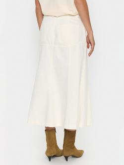 Saint Tropez Joann Denim Skirt, Cream - view 2, Cream