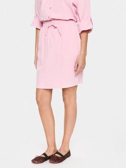 Saint Tropez Zalinda High Waist Drawstring Skirt, Pink Nectar