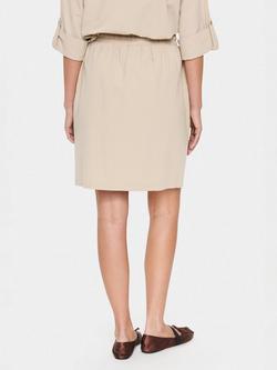 Saint Tropez Zalinda High Waist Drawstring Skirt - view 2, Plaza Taupe