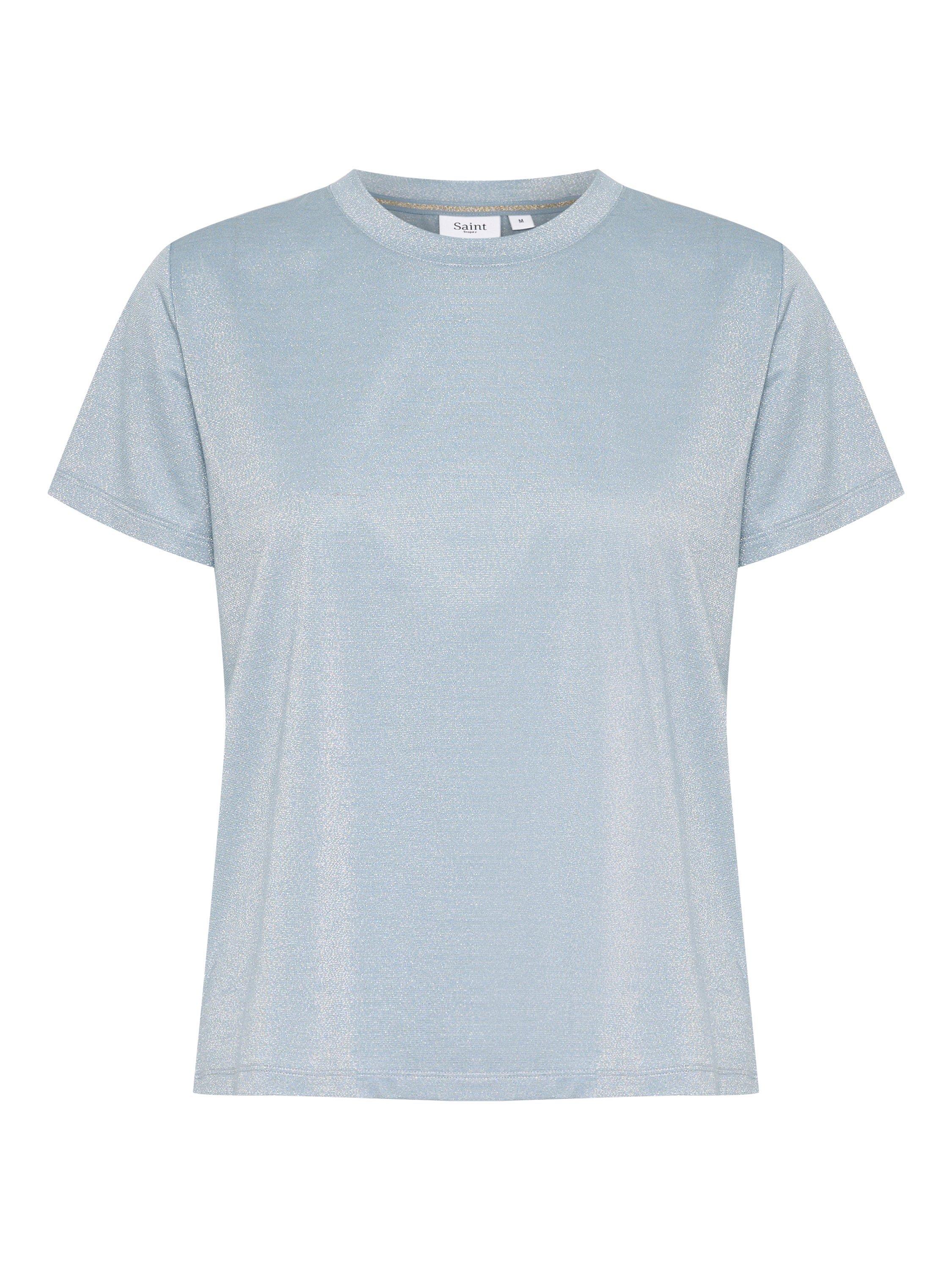 Product image 5 of 6, which shows Saint Tropez Haga Sparkle Jersey T-Shirt, Blue, S