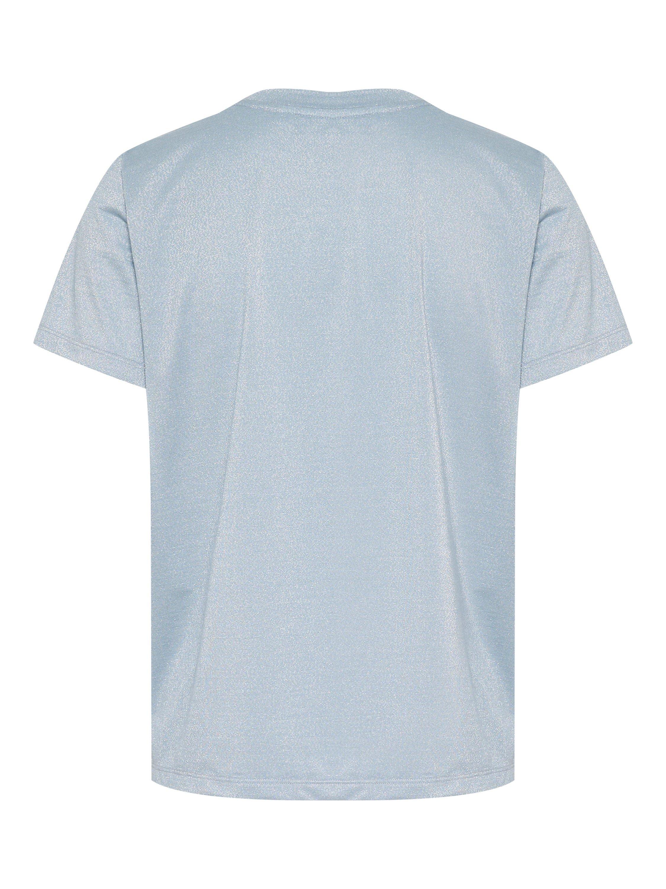 Product image 6 of 6, which shows Saint Tropez Haga Sparkle Jersey T-Shirt, Blue, S