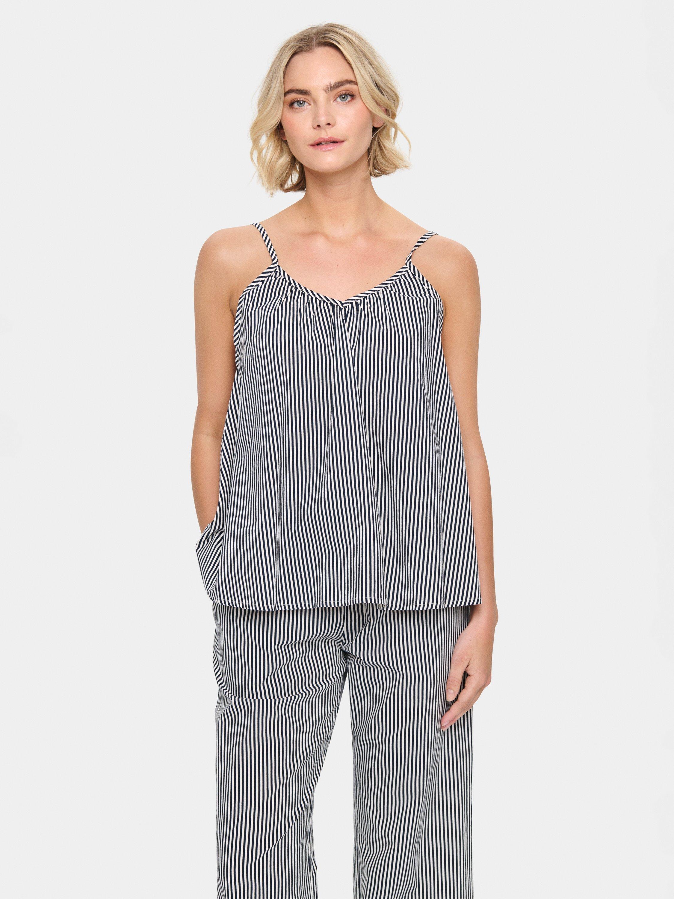 Product image 1 of 6, which shows Saint Tropez Zalinda Stripe Strappy Top, Multi, XS