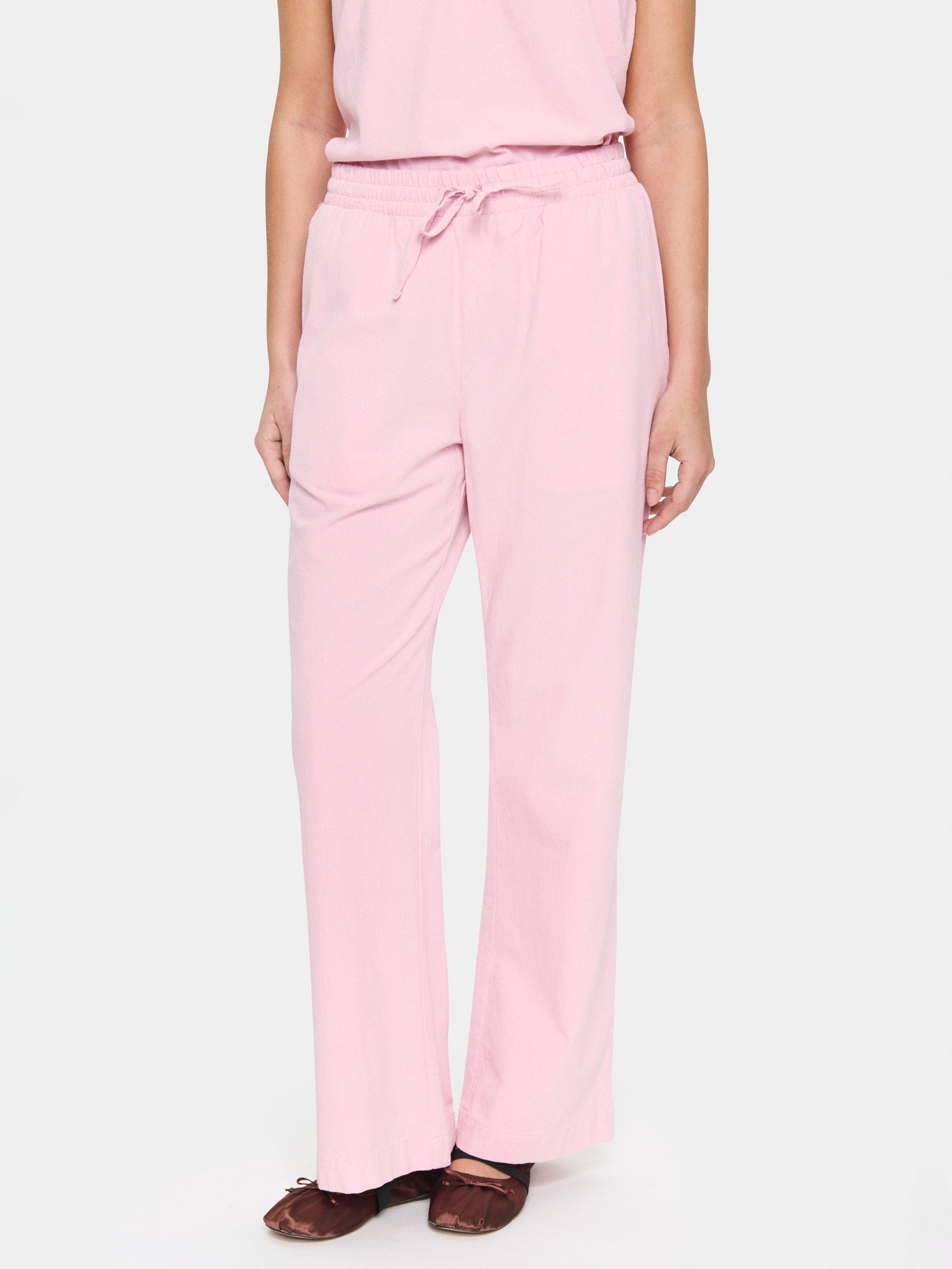 Product image 1 of 6, which shows Saint Tropez Zalinda High Waist Trousers, Pink Nectar, XS